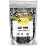 Bliss of Earth Basil Seeds Organic Sabja Seeds, Tukmaria Seeds Fibre & Omega-3 Rich Good for weight loss, Hydration Tiny PowerHouse Seeds 200gm
