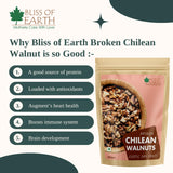 Bliss of Earth Broken Chilen Walnuts 200 gm Without shell, Akhrot Giri Dry Fruit Perfect for snacking