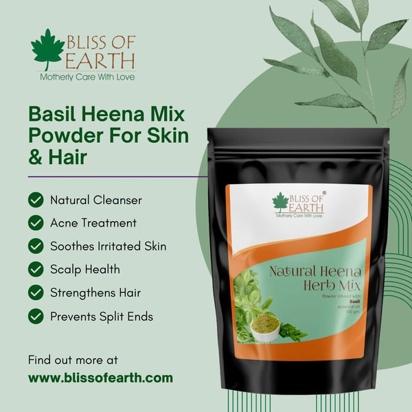Natural Basil Herbal Henna Powder