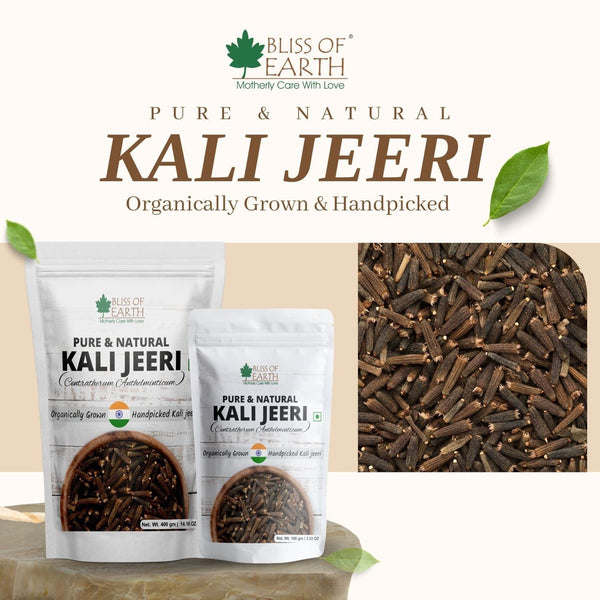 Kali Jeeri, Bitter Cumin (Kadwa Jeera) + Star Anise Whole spices, Chakra Phool (Pack of 2x200gm)