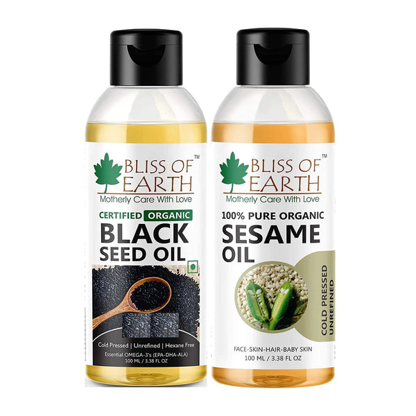 Certified Organic Black Seed Oil & Sesame Oil 100 ml