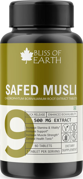 Safed Musli Tablets, 60 Count, 500mg