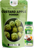 Bliss of Earth (200gm) Custard apple Powder + REB-A Purity Stevia Powder (200GM) Natural & Sugarfree, Zero Calorie Zero GI Keto Sweetener combo (pack of 2)
