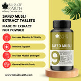 Safed Musli Tablets, 60 Count, 500mg
