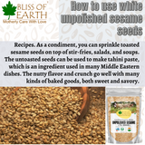 USDA Organic Sesame Seeds Raw Unpolished 1kg