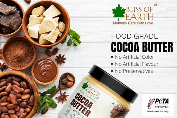 Bliss of Earth 100% Pure Organic African Cocoa Butter 200GM