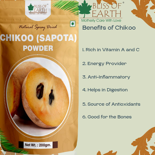 Chikoo (Sapota) Powder Natural Spray Dried 500gm