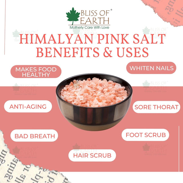 Bliss of Earth 1KG Granular Pakistani Himalayan Pink Salt