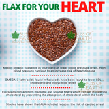 Bliss of Earth USDA Organic Raw Flax Seeds (Alsi Seed)  600 gm
