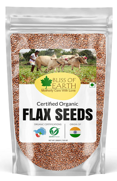 USDA Organic Raw Flax Seeds (Alsi Seed)  200 gm