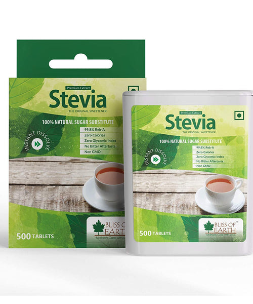 Bliss of Earth 99.8% REB-A Stevia Sugar free 500 Tablets Pellets, Zero Calorie Keto Sweetener, Instant Dissolve