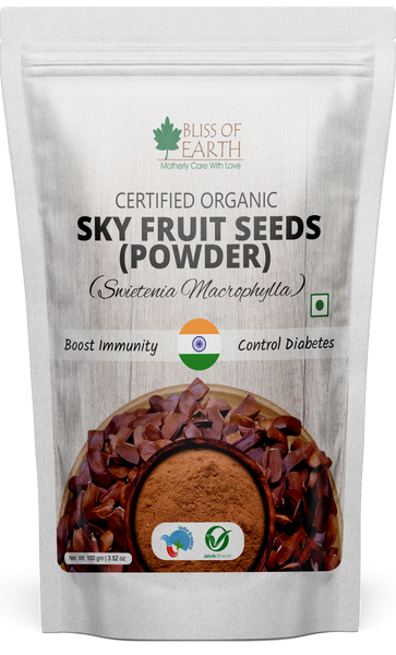 Bliss of Earth Sky Fruit Powder Swietenia Macrophylla Mahogany Seeds Kadwa Badam for Diabetes and Immunity 100GM