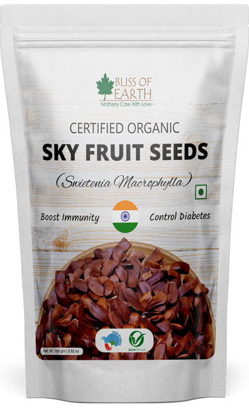 Bliss of Earth Sky Fruit Seeds, Swietenia Macrophylla, Mahogany Seeds, Kadwa Badam Best for Diabetes and Immunity 100GM