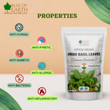 Bliss of Earth Organic Dried Basil Leaves Tulsi leafs Aromatic Culinary Delights Great for Tea, Soup, Salad Health & Immunity 50g