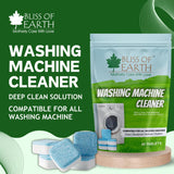 Bliss of Earth Washing Machine Cleaner Tablets, 48 Count, Powerful Descaling and Deodorizing Tablets for Front Load and Top Load Washers, Deep Cleaning Tablets to Clean Inside Drum & Laundry Tub Seal,