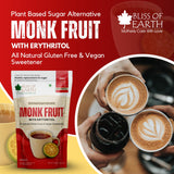 Bliss of Earth Monk Fruit Sweetener with Erythritol 1 lb (454g), 1:1 Zero Calorie Sugar Alternative, Keto Friendly, No Aftertaste, Zero Glycaemic Natural Sweetener,