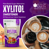 Bliss of Earth Xylitol Sweetener 1 lb (454g), 100% Natural 1:1 Sugar Substitute, Zero Added Sugar, Diabetic & Keto Friendly, Low GI Sweetener for Baking, Tea & Coffee