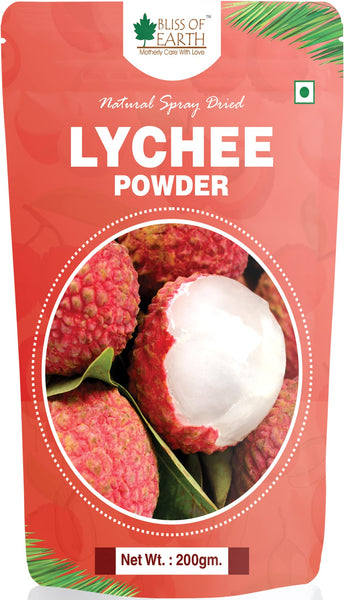 Bliss of Earth 200gm LYCHEE litchi Powder & 200gm Mango Powder Natural Spray Dried Vitamin A & C Rich Boost your Immunity (Pack of 2)