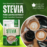 Bliss of Earth Pure Stevia Extract Powder Without Erythritol, Natural Zero Calorie Sweetener, Diabetic Safe Sugar Alternative, Keto Friendly, High Purity Stevia Leaf Extract, 42.52g