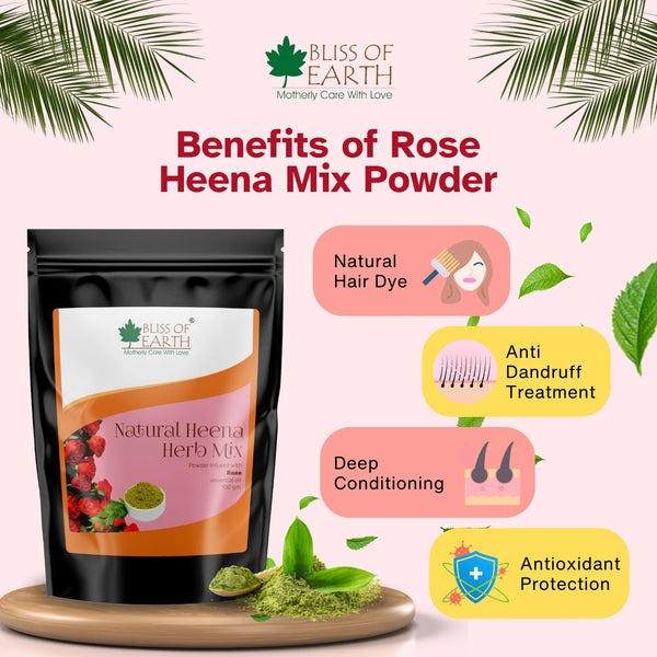 Rose Herbal Henna Powder