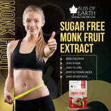 Bliss of Earth Pure Monk Fruit Extract Powder Without Erythritol, Zero Calorie Natural Sugar Free Sweetener, Keto & Diabetic Friendly, Healthy Sugar Substitute for Tea, Coffee, Baking & Cooking, 42.52gm, 850 Servings