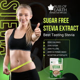 Bliss of Earth Pure Stevia Extract Powder Without Erythritol, Natural Zero Calorie Sweetener, Diabetic Safe Sugar Alternative, Keto Friendly, High Purity Stevia Leaf Extract, 42.52g