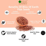 Bliss of Earth Organic Raw Chia Seed & Flax Seed Combo Pack For Weight Loss, Raw Super Food (Pack of 2X600GM)