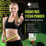 Bliss of Earth Stevia Powder – Sugar Free Stevia with Zero Calorie Sugar Substitute, 100g | Sweetener for Tea, Coffee, Baking, Keto & Diabetic-Friendly