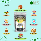 Bliss of Earth Basil Seeds Organic Sabja Seeds, Tukmaria Seeds Fibre & Omega-3 Rich Good for weight loss, Hydration Tiny PowerHouse Seeds 500gm