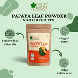 Bliss of Earth 100GM Pure Wild Neem Leaves Powder & Organic Papaya Leaf Powder 100GM Carica Papaya Great For Face Hair Skin & Body