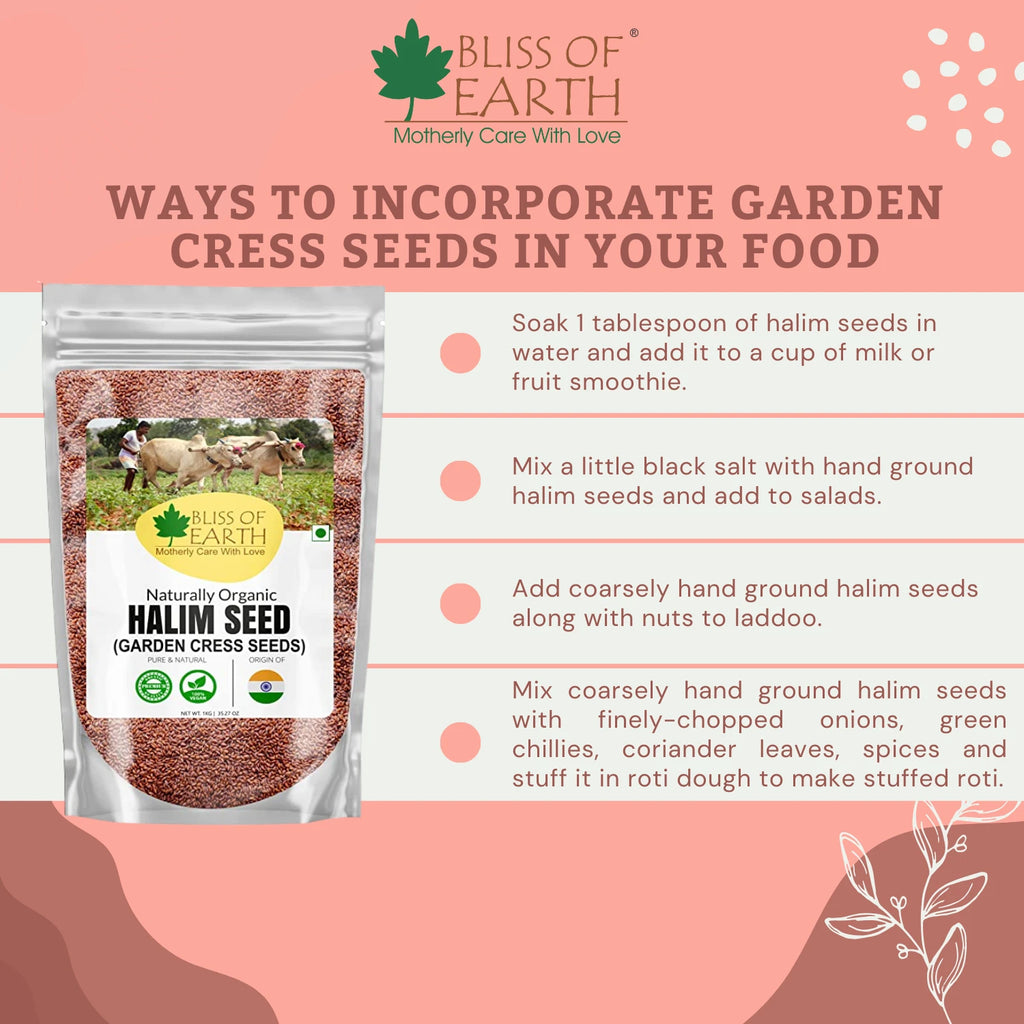 health benefits of garden cress seeds Halim Seeds Organic Immunity Booster Foods