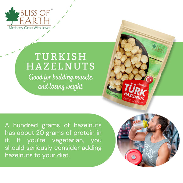 Turkish Hazelnuts Raw & Dehulled