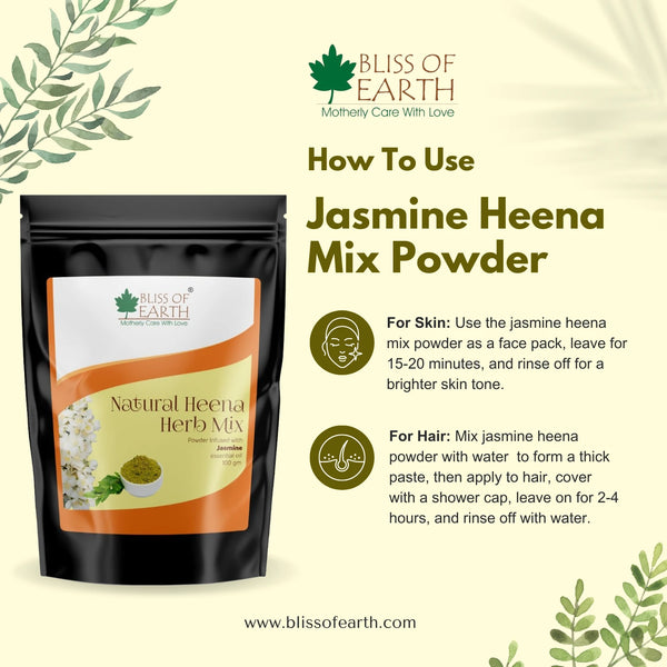 Natural Jasmine Herbal Henna Powder