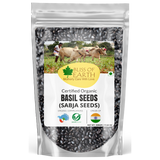 Bliss of Earth Basil Seeds Organic Sabja Seeds, Tukmaria Seeds Fibre & Omega-3 Rich Good for weight loss, Hydration Tiny PowerHouse Seeds 500gm