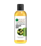 BLISS OF EARTH Wildcrafted Himalayan Apricot Oil 100ML+100% Pure Wild Crafted Neem Oil 100ml Great for Haircare Skincare