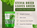 Bliss of Earth Organic Stevia Leaves Dried, Natural & Sugarfree & Lemongrass Leaves, Healthy Green Tea, Boost Metabolism & Immunity Combo Each 100gm
