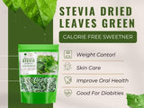 Bliss of Earth Organic Stevia Leaves Dried, Natural & Sugarfree & Organic Dried Oregano Flakes for Seasoning On Pizza & Pasta Combo Each 100gm