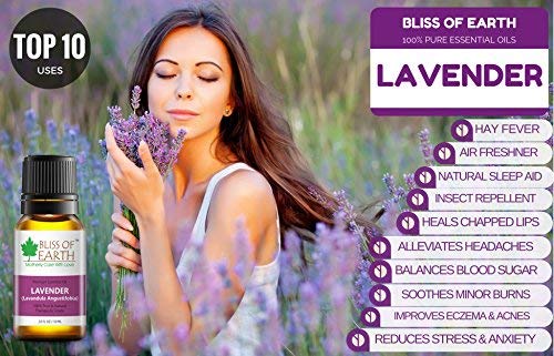 Bliss of earth 100% Pure Lavender Essential Oil & Sweet Orange Natural Essential oil combo (10ml) therapeutic Grade (pack of 2)