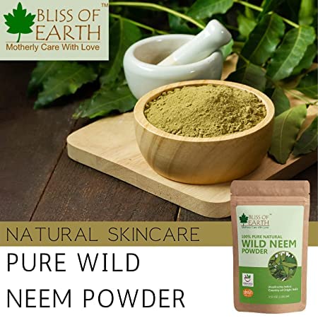 Bliss of Earth® 100% Pure & Natural Jatamansi Powder + Neem Leaves Powder | 100GM | Great For Face, Hair, Skin & Body (Pack of 2)