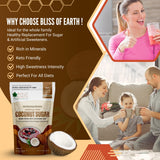 Bliss of Earth Coconut Sugar 454gm Natural Unrefined & Vegan Palm Sugarg Sweetener Gluten-Free & Keto Friendly Sugar Substitute Natural Sugar for Coffee, Tea, Baking & Smoothies
