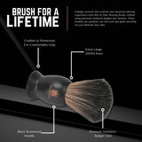 Den of Man Jumbo 27mm Knot Premium Cruelty Free Imitation Badger Hair Shaving Brush, Soft & Ultra Absorbent Bristles For Smooth Shave, Real Rosewood Handle