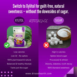 Bliss of Earth Xylitol Sweetener 1 lb (454g), 100% Natural 1:1 Sugar Substitute, Zero Added Sugar, Diabetic & Keto Friendly, Low GI Sweetener for Baking, Tea & Coffee