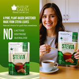 Bliss of Earth Stevia Powder – Sugar Free Stevia with Zero Calorie Sugar Substitute, 100g | Sweetener for Tea, Coffee, Baking, Keto & Diabetic-Friendly