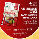 Bliss of Earth Pure Monk Fruit Extract Powder Without Erythritol, Zero Calorie Natural Sugar Free Sweetener, Keto & Diabetic Friendly, Healthy Sugar Substitute for Tea, Coffee, Baking & Cooking, 42.52gm, 850 Servings