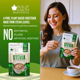 Bliss of Earth Pure Stevia Extract Powder Without Erythritol, Natural Zero Calorie Sweetener, Diabetic Safe Sugar Alternative, Keto Friendly, High Purity Stevia Leaf Extract, 42.52g