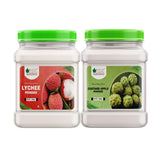 Bliss of Earth 500gm LYCHEE (litchi) Powder+500gm Custard Apple Powder Natural Spray Dried Vitamin A & C Rich Boost your Immunity