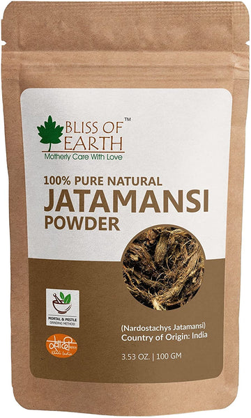 Bliss of Earth® 100% Pure & Natural Jatamansi Powder+100% Pure Natural AMLA Powder | 100GM | Indian Gooseberry | Great For Hair Conditioning & Hair Coloring Mixture (Pack of 2)