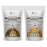 Bliss of Earth Shatavari Powder Organic & Safed Musli Powder Organic Good for Immunity & Stamina Both Men & Women 200gm Each