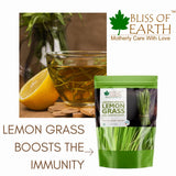 Bliss of Earth Dried Rosemary Leaves Organic & Lemongrass Leaves, Healthy Green Tea Great for Boost Metabolism & Immunity Combo Each 100g