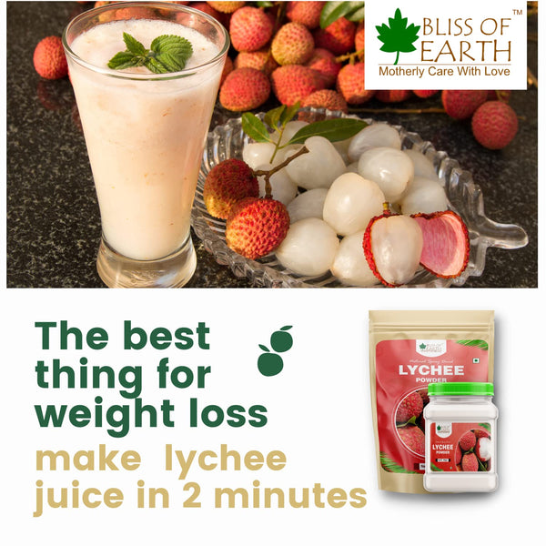 Bliss of Earth 1kg LYCHEE litchi Powder + 1kg Pineapple Powder Natural Spray Dried Vitamin A & C Rich Boost your Immunity